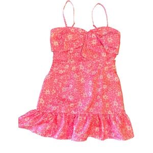Lilly Pulitzer Sutton Skirted Romper Roxie Pink Baby Blues Jacquard Size 2 NWT